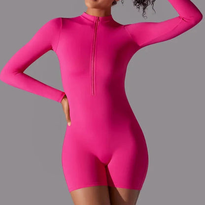 CONTOUR UNITARD - HOT PINK