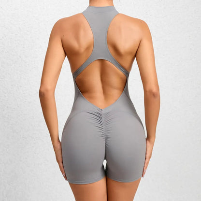 SLEEVELESS UNITARD - GRAY