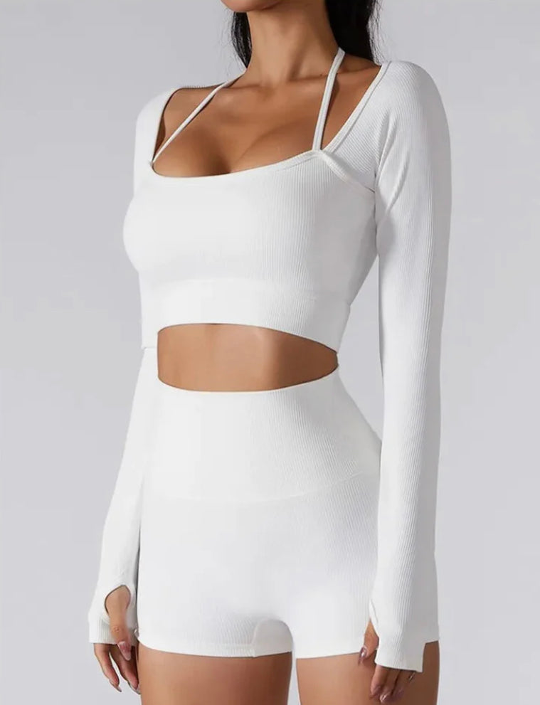 FLOW CROP TOP - PEARL